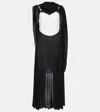Christopher Kane The Mrs Robinson Lace-trim Caped Midi Dress In Blackwhite