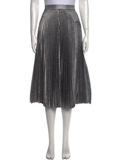 Pre-owned Christopher Kane Patterned Midi Length Skirt W/ Tags In Metallic/silver
