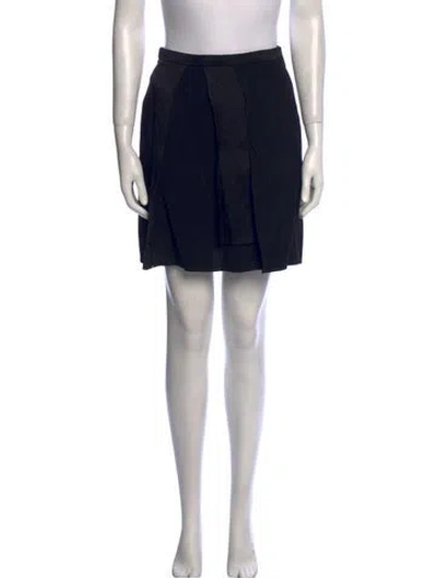 Pre-owned Christopher Kane Pleated Accents Mini Skirt In Black