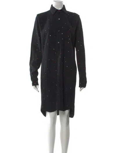 Pre-owned Christopher Kane Polka Dot Print Knee-length Dress In Black