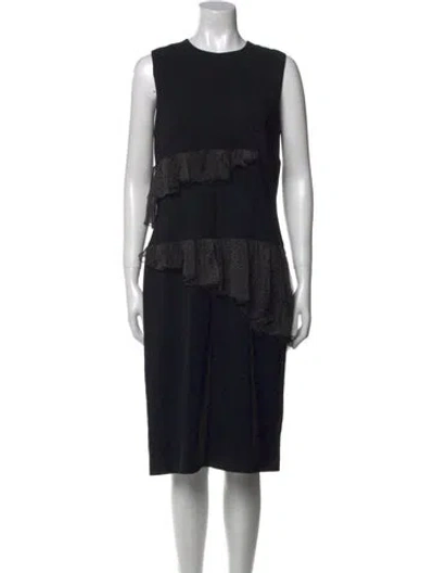 Pre-owned Christopher Kane Printed Knee-length Dress In Black