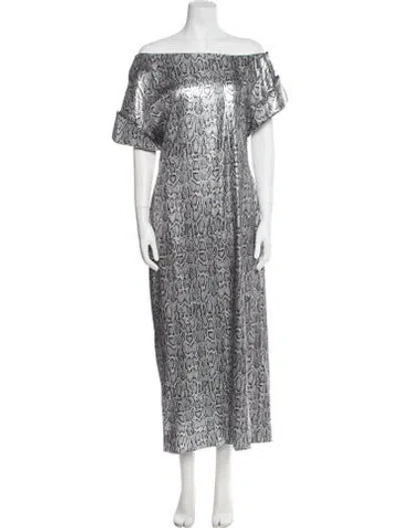 Pre-owned Christopher Kane Printed Long Dress