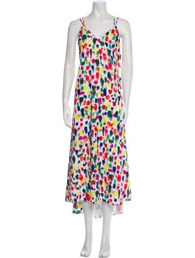 Pre-owned Christopher Kane Printed Long Dress In White
