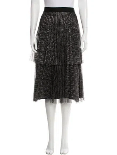 Pre-owned Christopher Kane Printed Midi Length Skirt In Black