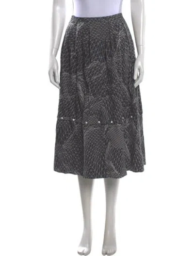 Pre-owned Christopher Kane Printed Midi Length Skirt In Gray
