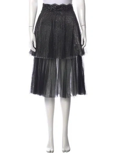 Pre-owned Christopher Kane Printed Midi Length Skirt In Silver