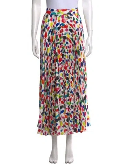 Pre-owned Christopher Kane Printed Midi Length Skirt In White