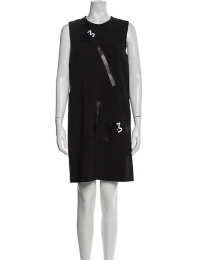 Pre-owned Christopher Kane Printed Mini Dress In Black