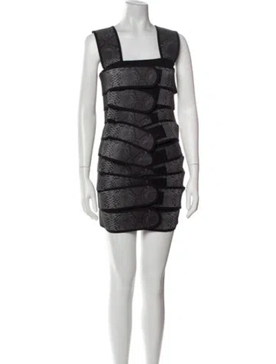 Pre-owned Christopher Kane Printed Mini Dress In Black