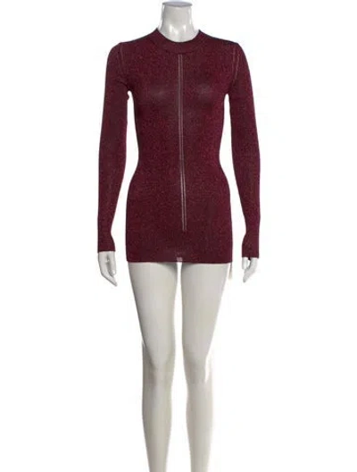 Pre-owned Christopher Kane Printed Mini Dress In Burgundy