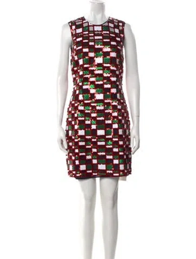 Pre-owned Christopher Kane Printed Mini Dress In Red