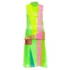 Christopher Kane Runway Neon Pvc Lace Skirt Set In Green