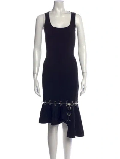 Pre-owned Christopher Kane Scoop Neck Knee-length Dress In Black