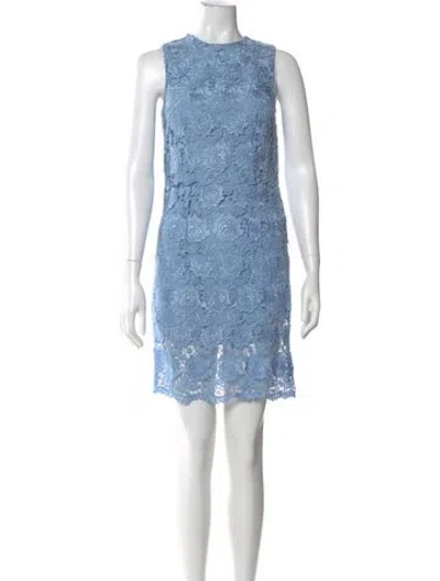 Pre-owned Christopher Kane Silk Knee-length Dress In Blue
