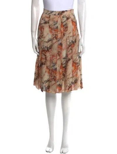 Pre-owned Christopher Kane Silk Knee-length Skirt In Neutral
