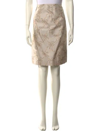 Pre-owned Christopher Kane Silk Knee-length Skirt In Neutral