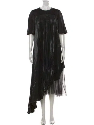 Pre-owned Christopher Kane Silk Long Dress W/ Tags In Black