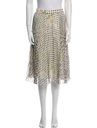 Pre-owned Christopher Kane Silk Midi Length Skirt In Multi