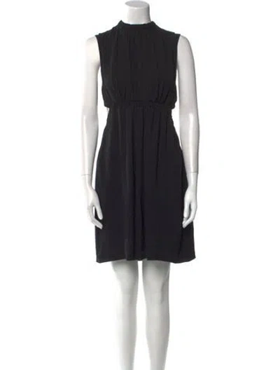 Pre-owned Christopher Kane Silk Mini Dress In Black