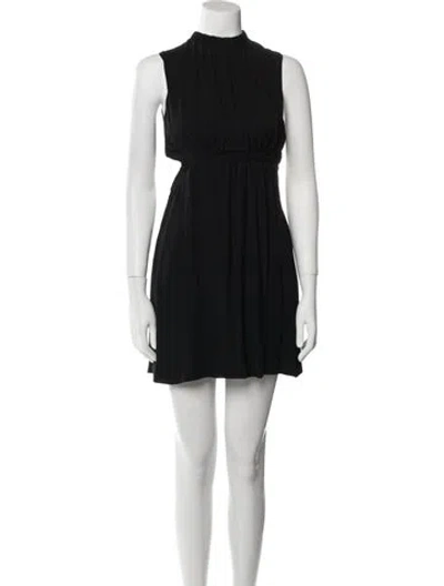 Pre-owned Christopher Kane Silk Mini Dress In Black