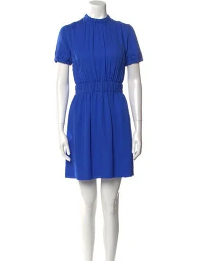 Pre-owned Christopher Kane Silk Mini Dress In Blue