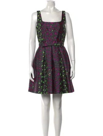 Pre-owned Christopher Kane Silk Mini Dress In Gray