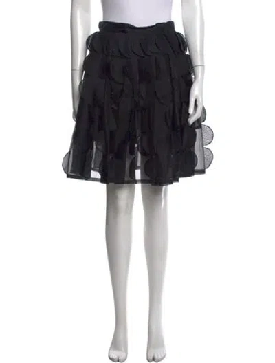 Pre-owned Christopher Kane Silk Mini Skirt In Black