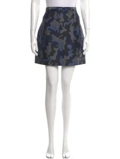 Pre-owned Christopher Kane Silk Mini Skirt In Blue