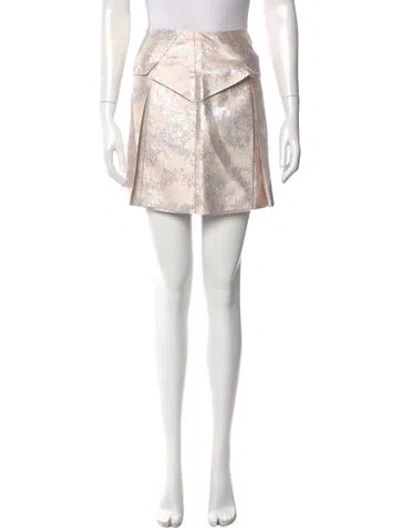 Pre-owned Christopher Kane Silk Mini Skirt W/ Tags In Pink