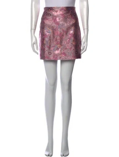 Pre-owned Christopher Kane Silk Mini Skirt W/ Tags In Pink