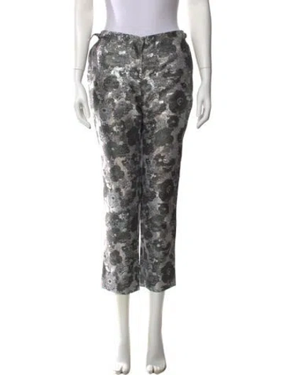 Pre-owned Christopher Kane Silk Straight Leg Pants In Multi