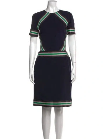 Pre-owned Christopher Kane Striped Knee-length Dress In Blue/pink