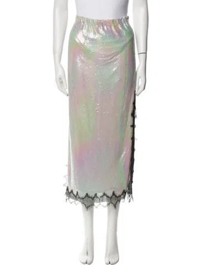 Pre-owned Christopher Kane Striped Midi Length Skirt In Multi