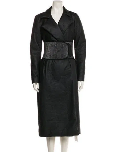 Pre-owned Christopher Kane Trench Coat W/ Tags In Black