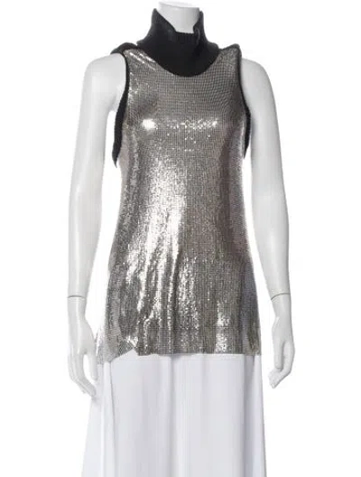 Pre-owned Christopher Kane Turtleneck Sleeveless Top In Multi