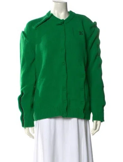 Pre-owned Christopher Kane Virgin Wool Crew Neck Sweater In Green