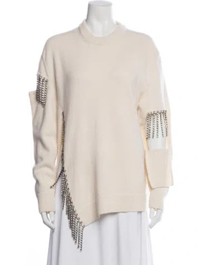Pre-owned Christopher Kane Virgin Wool Crew Neck Sweater In Neutrals