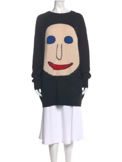 Pre-owned Christopher Kane Virgin Wool Graphic Print Sweater In Multi