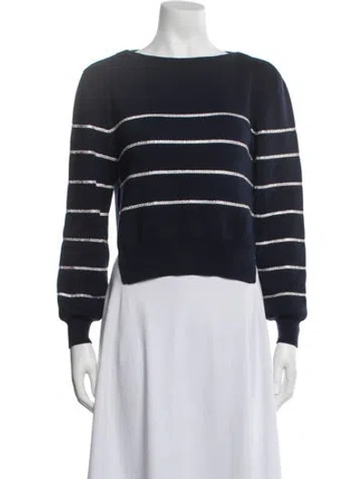 Pre-owned Christopher Kane Virgin Wool Striped Sweater In Blue