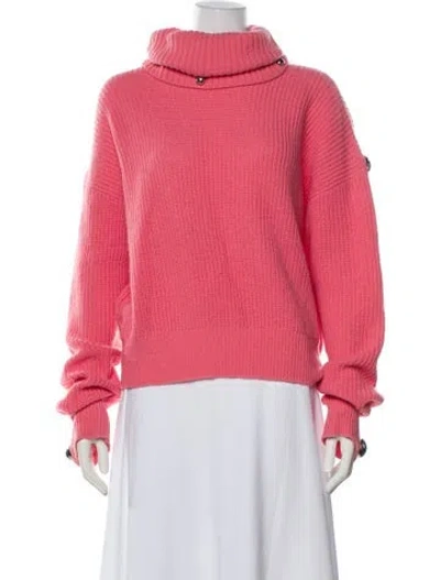 Pre-owned Christopher Kane Virgin Wool Turtleneck Sweater In Pink