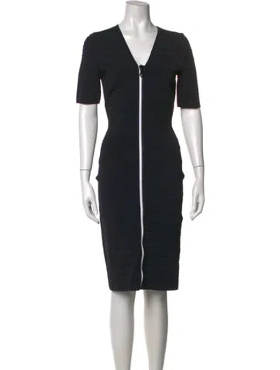 Pre-owned Christopher Kane V-neck Knee-length Dress W/ Tags In Black