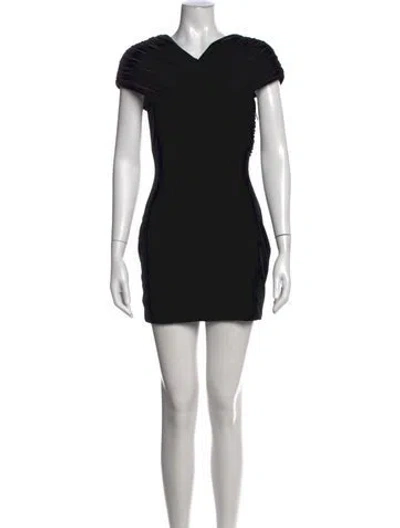 Pre-owned Christopher Kane V-neck Mini Dress In Black