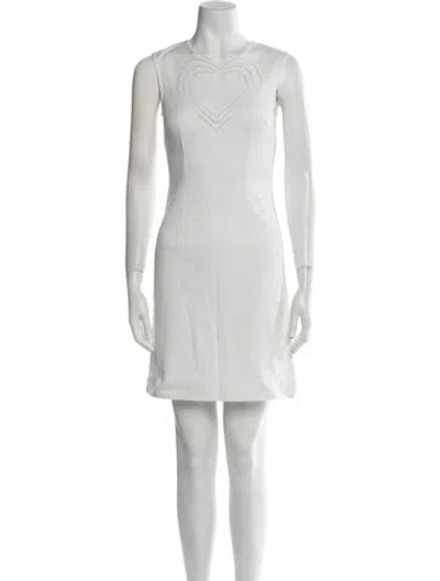 Pre-owned Christopher Kane V-neck Mini Dress In White