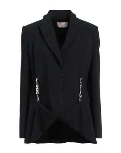 Christopher Kane Woman Blazer Black Size 6 Acetate, Viscose