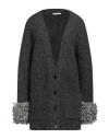 Christopher Kane Woman Cardigan Charcoal Size M Wool, Nylon, Acetate, Alpaca Wool, Elastane In Grey