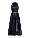 Christopher Kane Woman Maxi Dress Navy Size 8 Recycled Polyester, Polyester, Metal, Glass In Navy