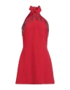 Christopher Kane Crystal-embellished Crepe Mini Dress In Red