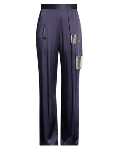 Christopher Kane Woman Pants Navy Size 4 Acetate, Viscose, Glass