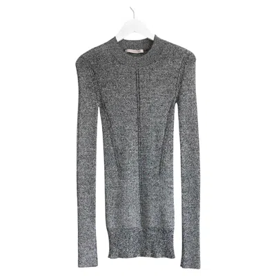 Pre-owned Christopher Kane Women's Silver Lurex Knit Sweater, Xs, Circa 2010