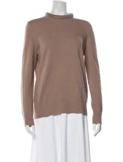 Pre-owned Christopher Kane Wool Crew Neck Sweater In Brown